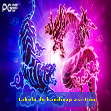 tabela de handicap asi谩tico