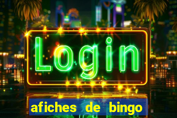 afiches de bingo para editar