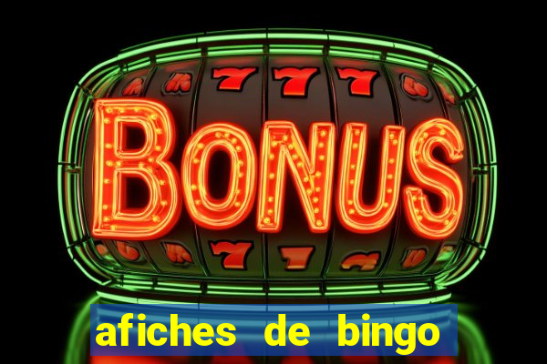 afiches de bingo para editar