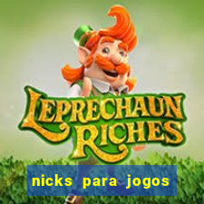 nicks para jogos de tiro