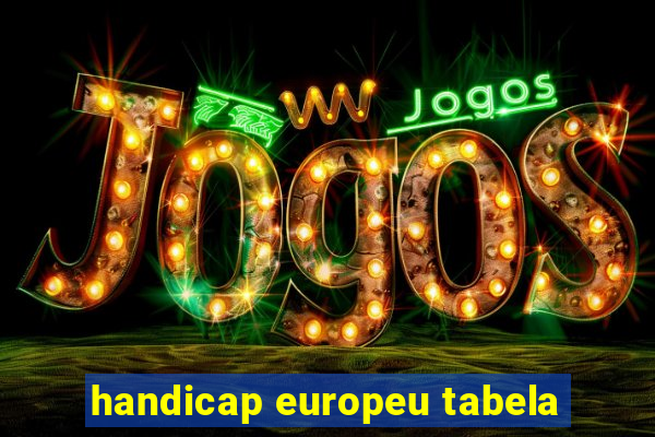 handicap europeu tabela