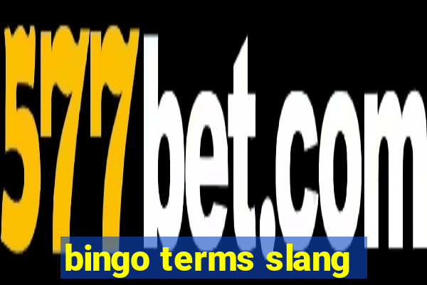 bingo terms slang