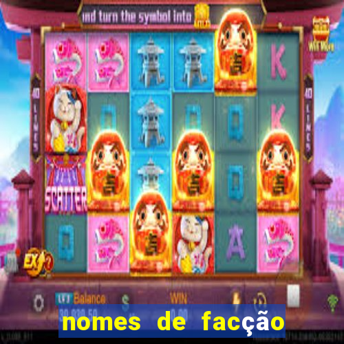 nomes de facção para jogo