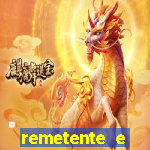 remetente e destinatário modelo