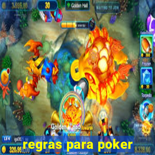 regras para poker