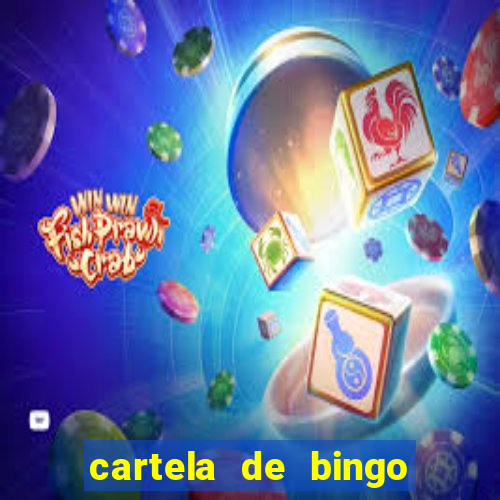 cartela de bingo para preencher