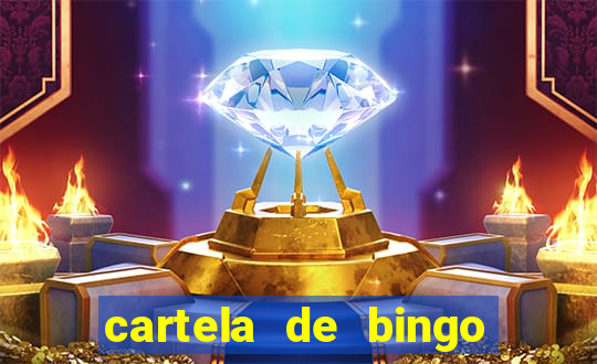 cartela de bingo para preencher