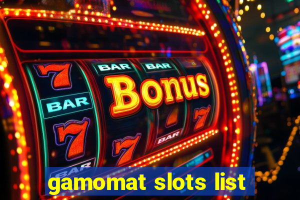 gamomat slots list