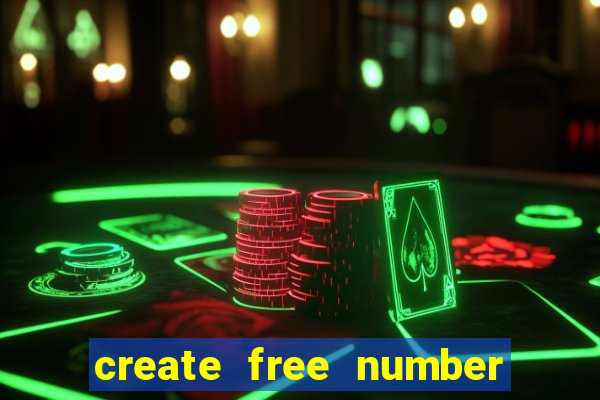 create free number bingo card