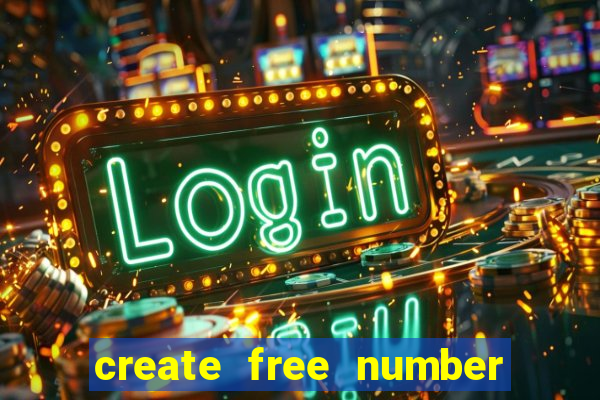 create free number bingo card