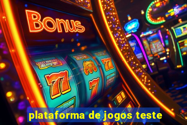 plataforma de jogos teste