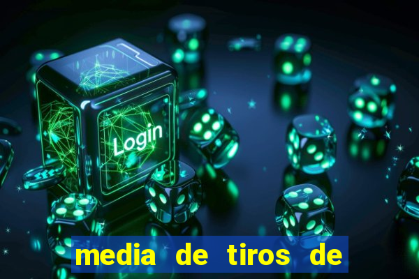 media de tiros de meta por jogo