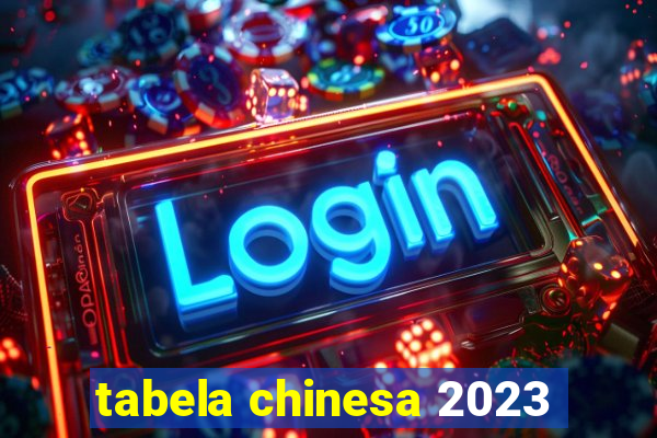 tabela chinesa 2023