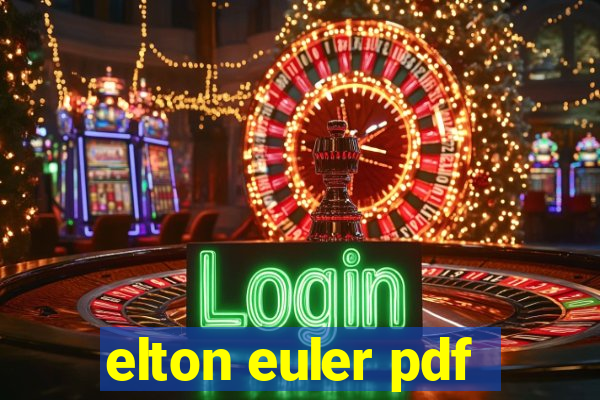 elton euler pdf