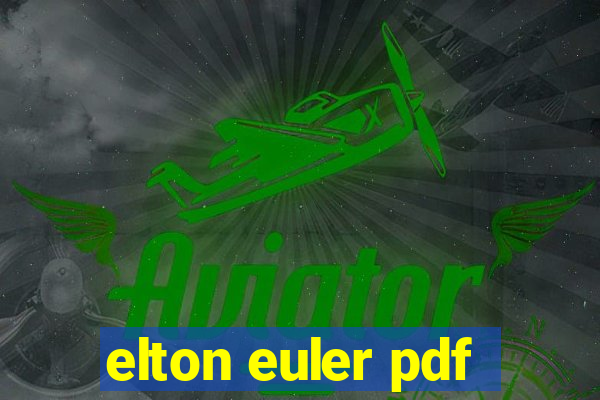 elton euler pdf