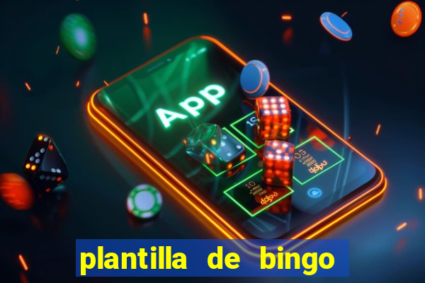 plantilla de bingo para editar