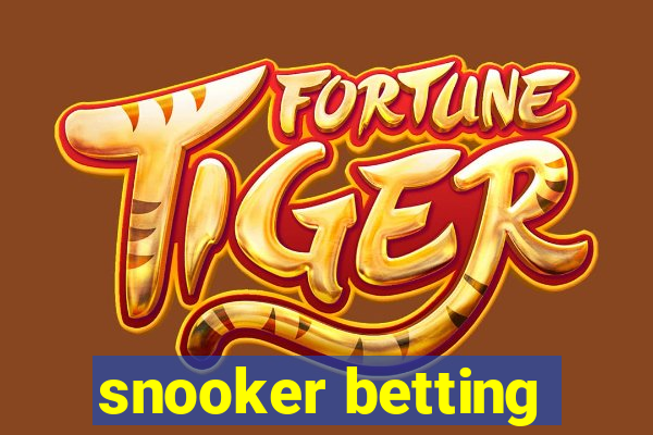 snooker betting