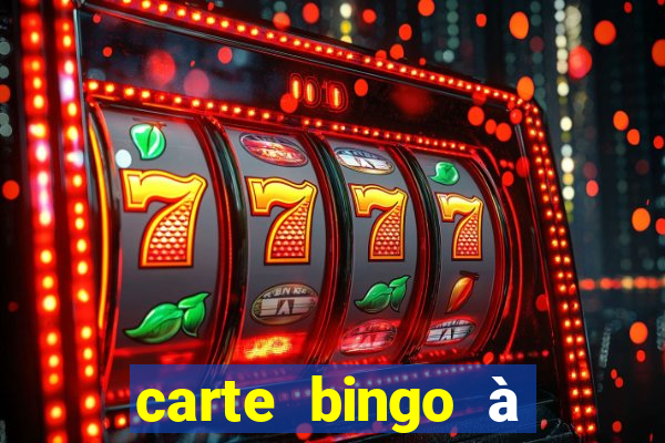 carte bingo à imprimer gratuit