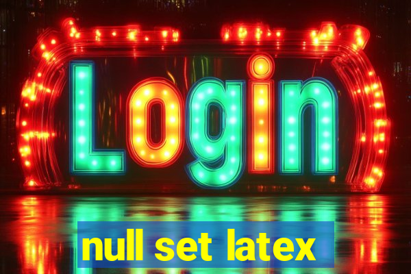 null set latex