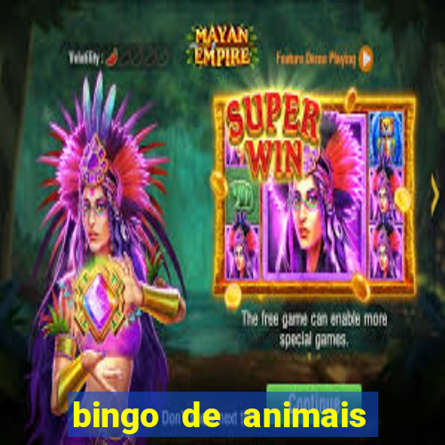 bingo de animais para educa??o infantil