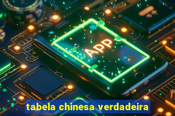 tabela chinesa verdadeira