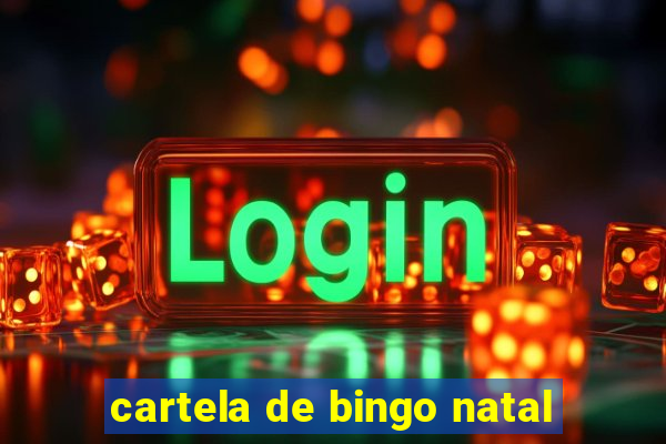 cartela de bingo natal