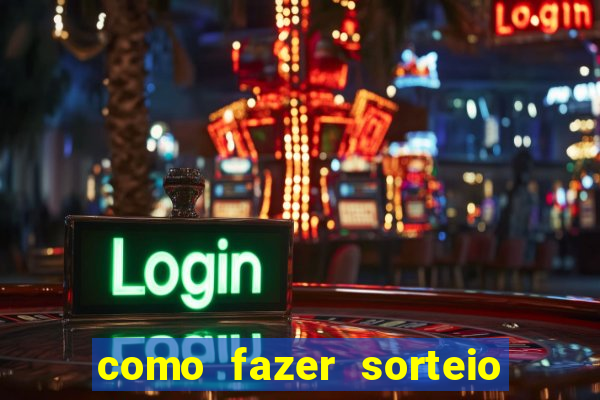 como fazer sorteio de cores online