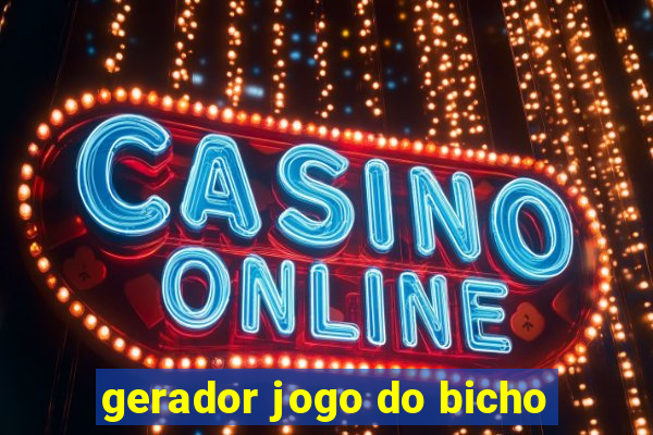 gerador jogo do bicho