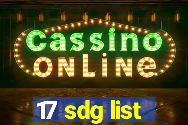 17 sdg list