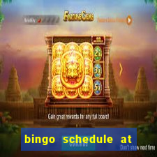 bingo schedule at mohegan sun