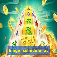 bingo schedule at mohegan sun