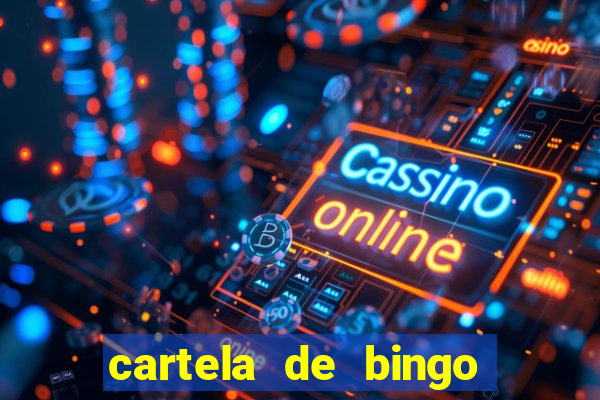 cartela de bingo de letras