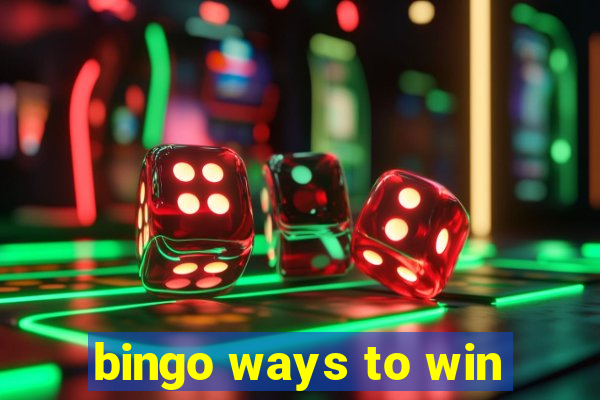 bingo ways to win