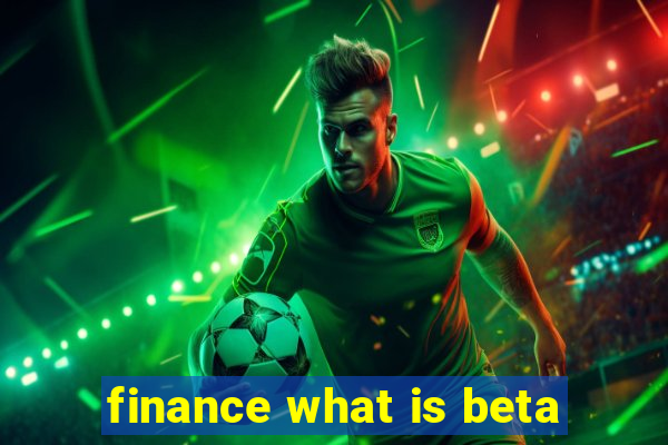 finance what is beta