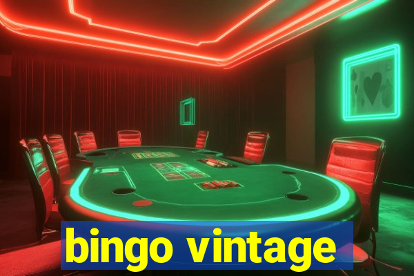 bingo vintage