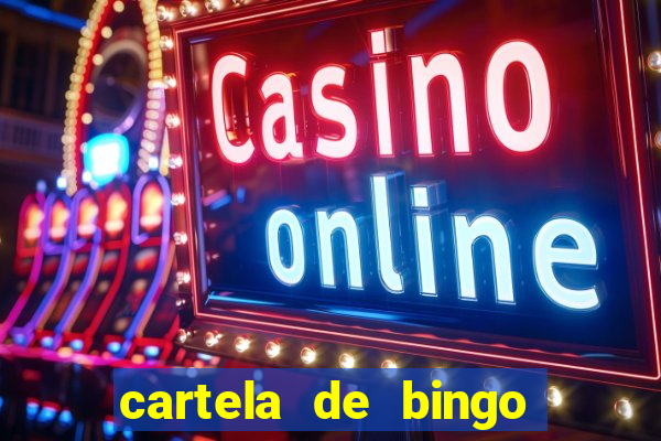 cartela de bingo cha de bebe