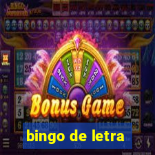 bingo de letra