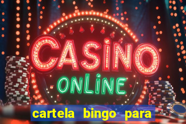 cartela bingo para cha de cozinha imprimir gratis