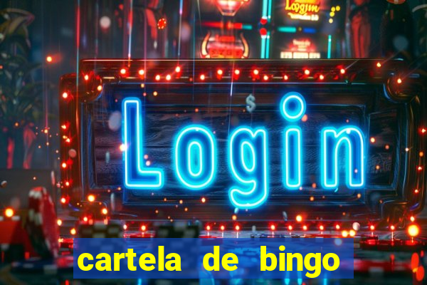 cartela de bingo pra imprimir