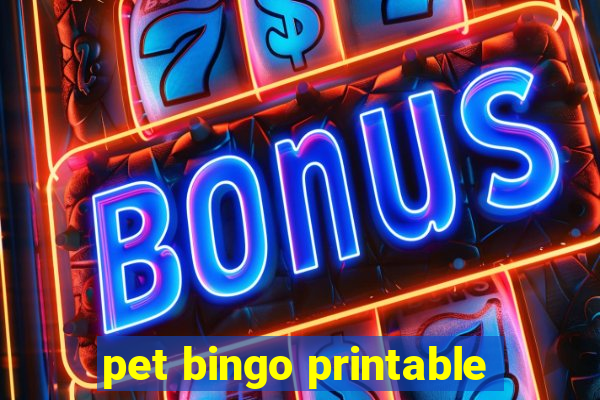 pet bingo printable