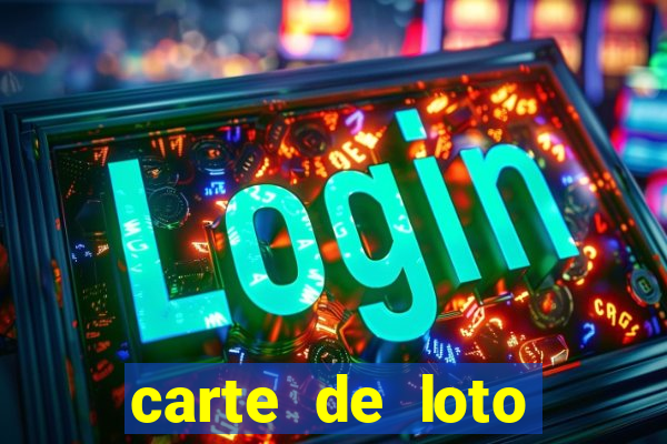 carte de loto bingo a imprimer gratuit