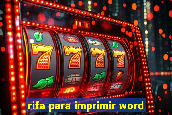 rifa para imprimir word