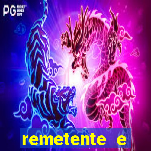 remetente e destinatário modelo