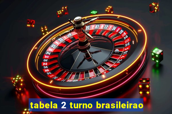 tabela 2 turno brasileirao