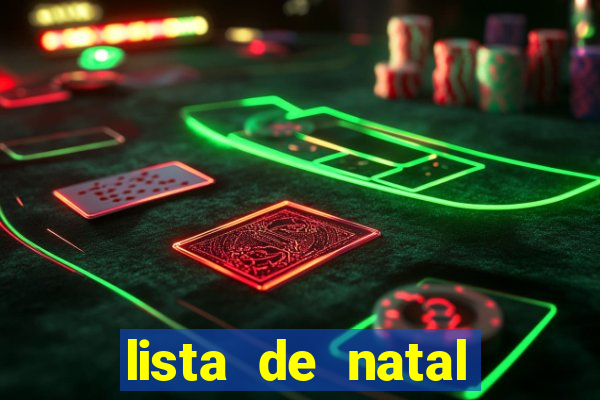 lista de natal para imprimir