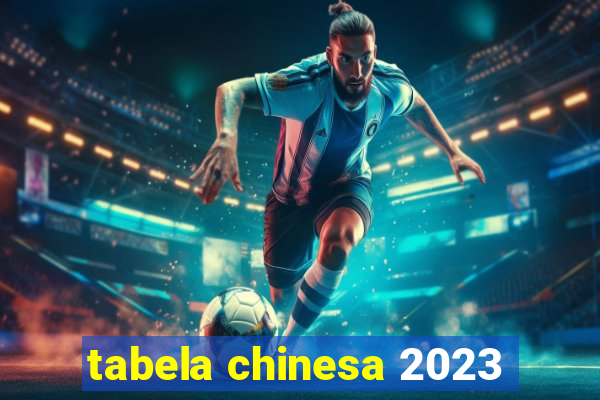 tabela chinesa 2023