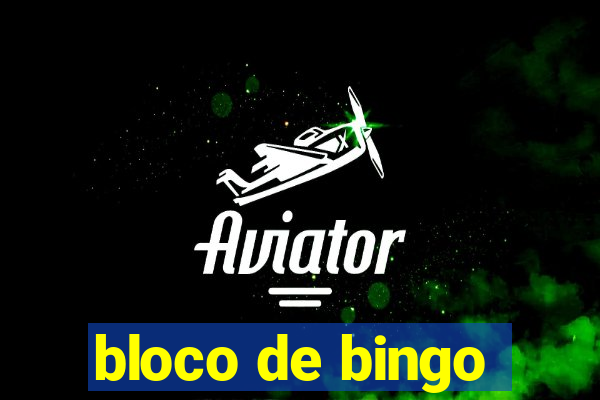 bloco de bingo