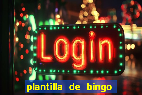 plantilla de bingo para editar