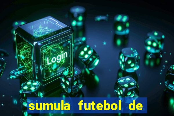 sumula futebol de campo word