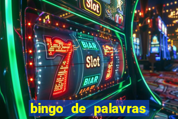 bingo de palavras 3 ano